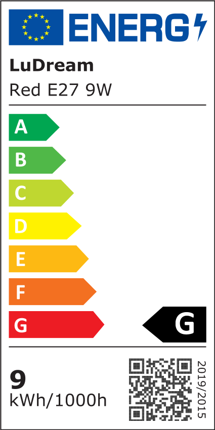 9W LED žárovka bez modré složky LuDream - Red (E27)
