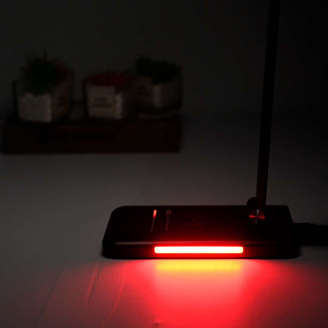 LED stolní lampa bez modré složky LuDream Focus Charge+ Black