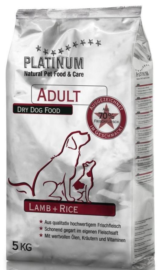 Levně Platinum Natural Adult Lamb & Rice 5 kg