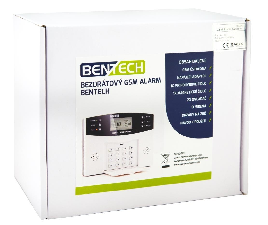 GSM bezdrátový alarm BENTECH G06