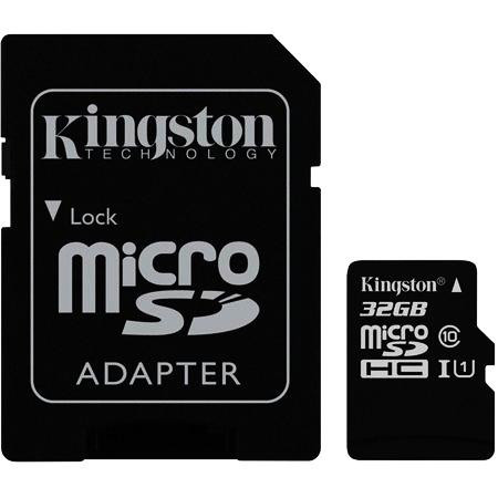 MicroSD HC 32GB Kingston class 10 s adaptérem