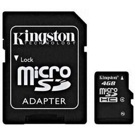 MicroSD HC 4GB Kingston class 4 s adaptérem