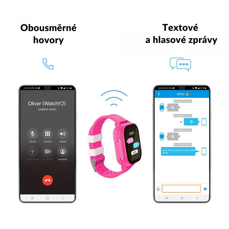 Chytré hodinky Lamax WatchY2 růžové