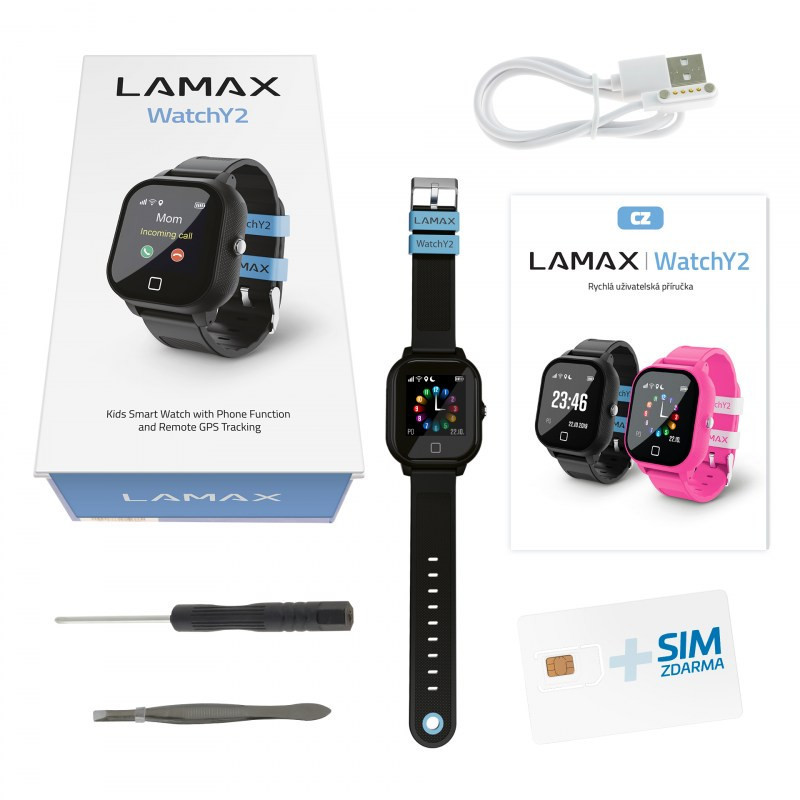 Chytré hodinky Lamax WatchY2 černé