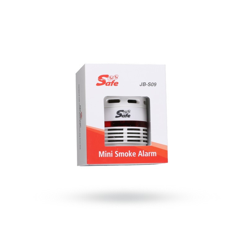 Miniaturní požární hlásič a detektor kouře Fireman SeeSafe JB-S09 s normou EN14604