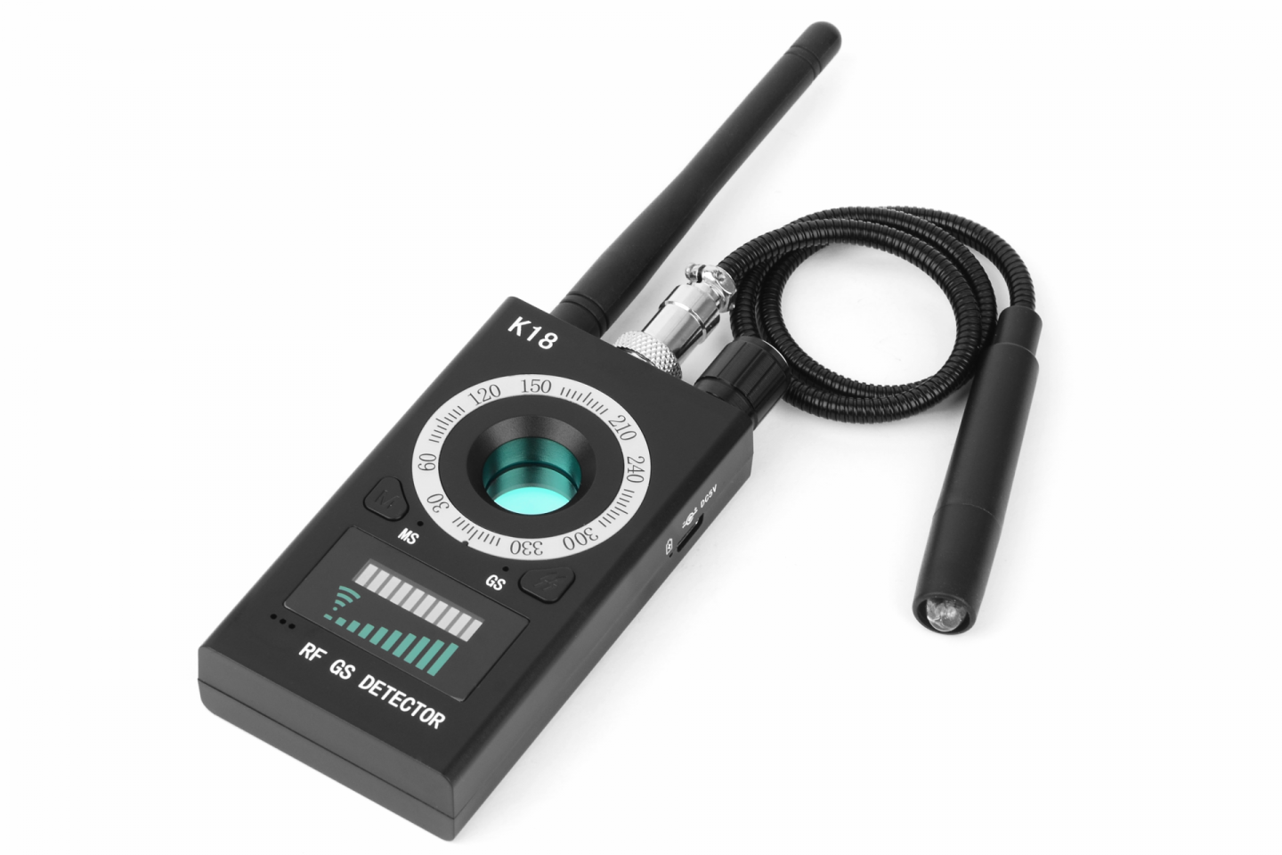 Detektor odposlechů, skrytých kamer a GPS lokátorů Bentech K18