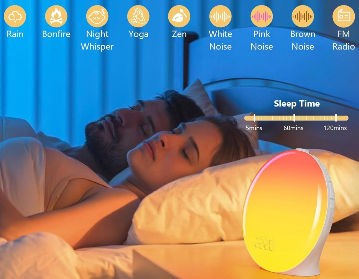 Světelný budík LumiDream Vela - Tuya app