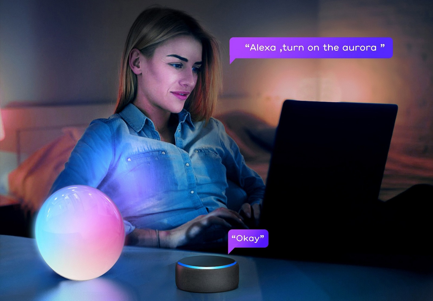 Světelný budík LumiDream Vela - Tuya app