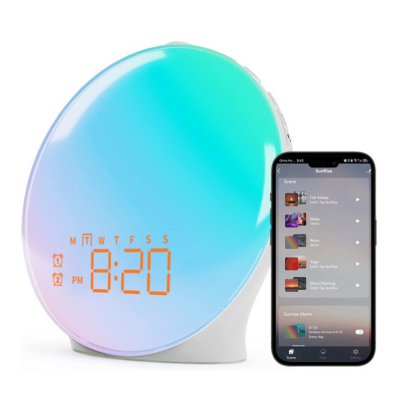 Světelný budík LumiDream Vela - Tuya app