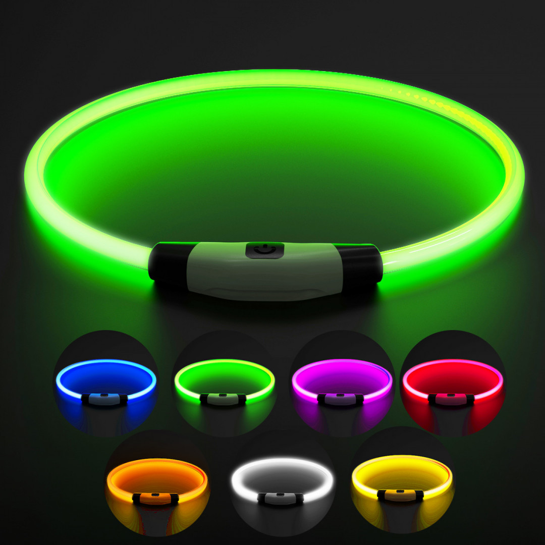 Svítící LED obojek Bentech DC213 RGB