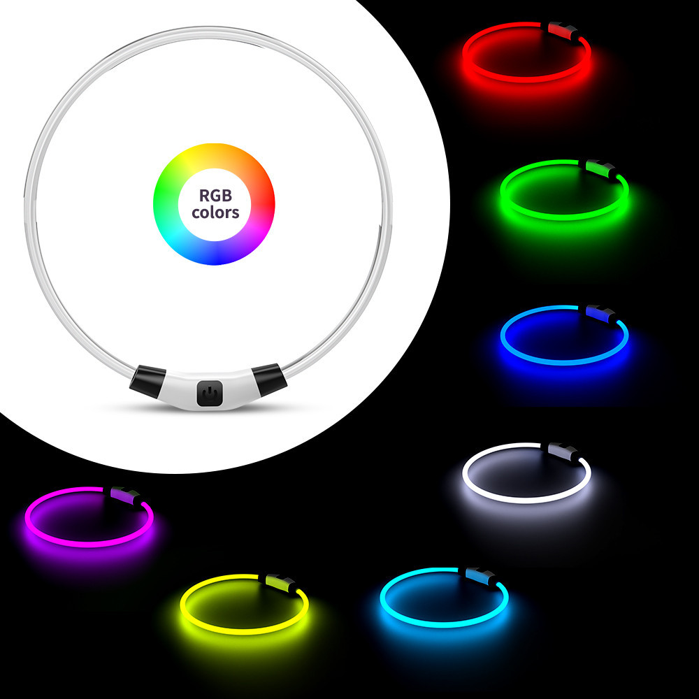 Svítící LED obojek Bentech DC213 RGB