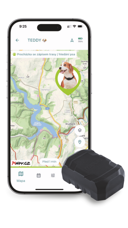 Mala GPS tracker pro psy