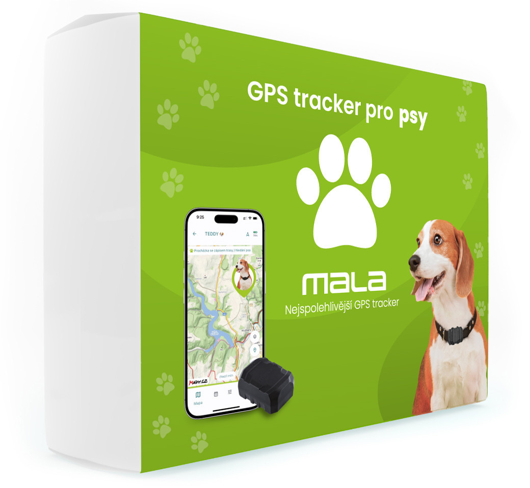 Mala GPS tracker pro psy